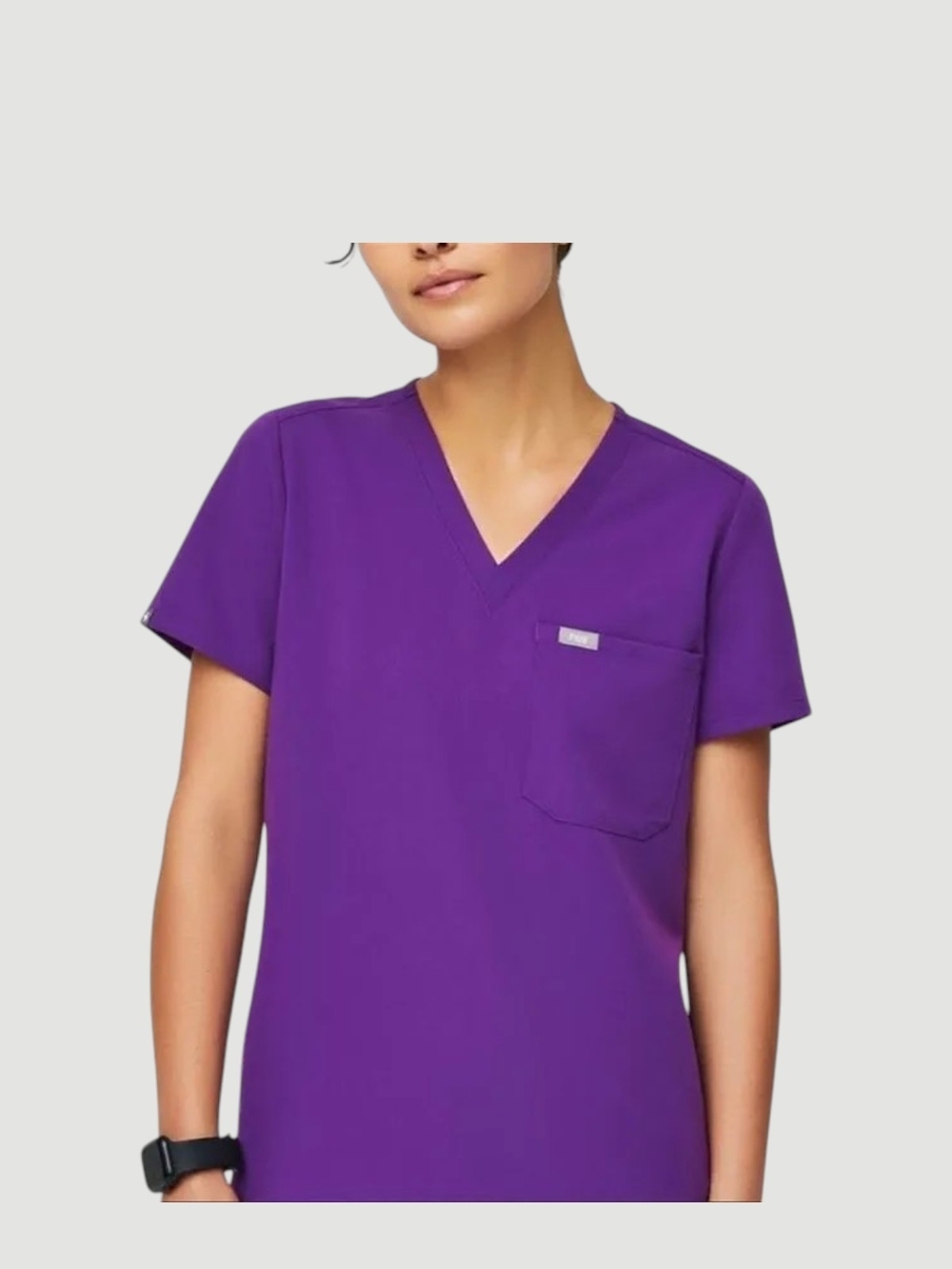 Figs Magic Purple Catarina Scrub Top